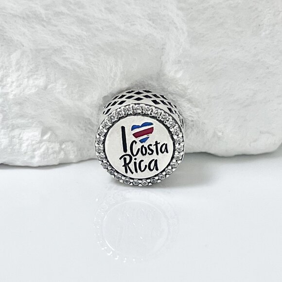 Pandora I Love Costa Rica Bead Charm S925 Silver Charm - Picture 1 of 3